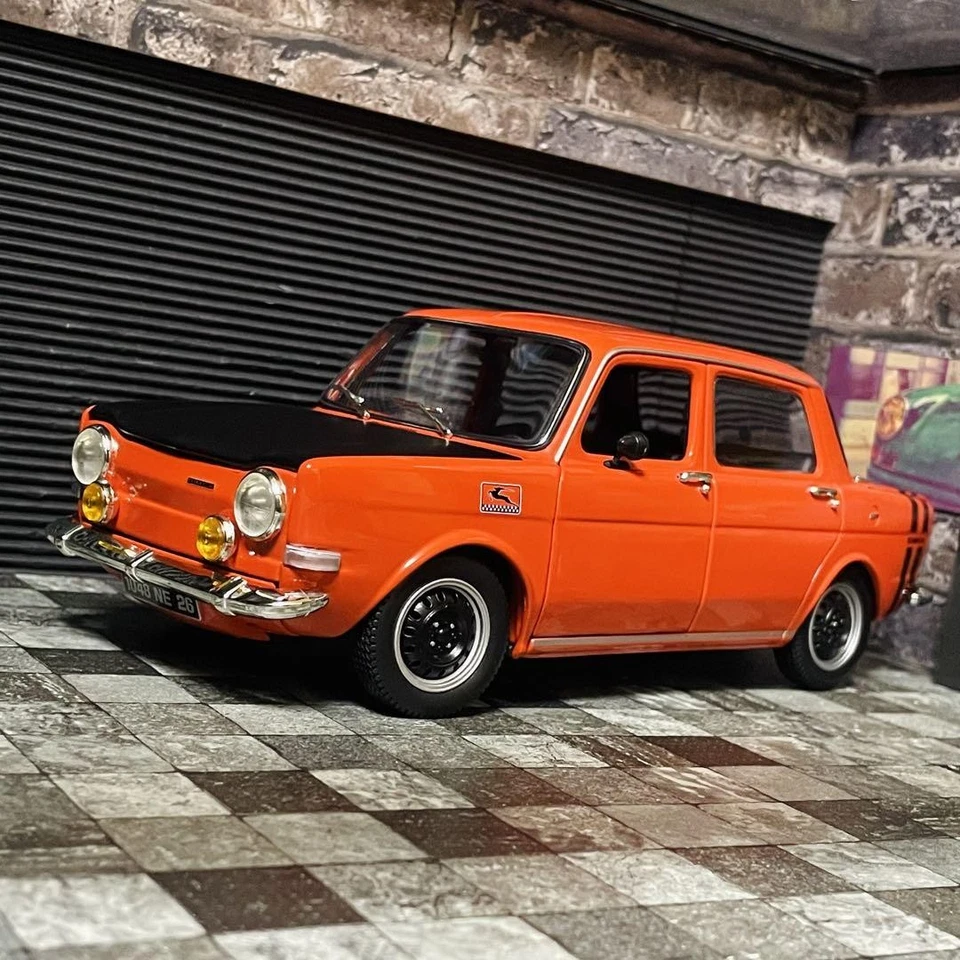 Norev 1/18 Simca 1000 Rallye1 1972 Custom Orange Diecast Model Car - Image 2 of 4