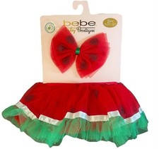 Baby Boutique Headband and Tutu Gift Set Red And Green
