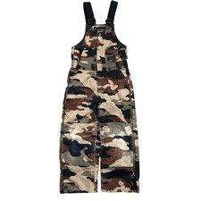 Youth Walls Blizzard Pruf Camo Canvas Insulated Overalls Medium Regular 8/10