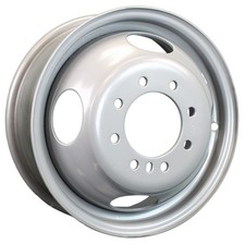 Ecustomrim Dually Dual Silver Grey Trailer Wheel 16 16x6 8 Lug On 6.5 Wheel