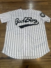 Biggie Smalls 10 Bad Boy 20yr entertainment Embroidery Baseball Jersey LG shirt