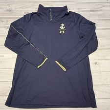 Under Armour Navy Midshipmen 1/4 Zip Mens 2XL Blue Pullover Sweatshirt Sweater