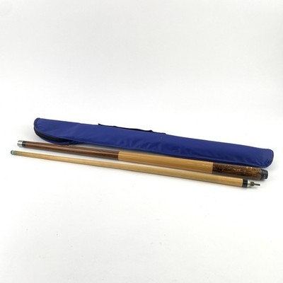 Vintage Dufferin Canadian Pool Cue Stick 20 oz 58  Red Maple Leaf 2 piece + Case