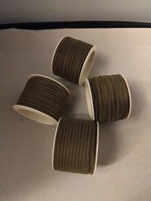 4 Rollen Bändchengarn. Leder Imitat, Textilgarn Spaghetti. Braun. Indianer