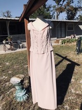 Stunning David’s Bridal Gown Peach Embroidery And Beads S14