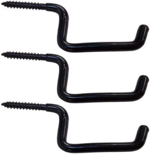 Muddy Big Game Treestands Screw-In Accessory Hook (3-Pack), One Size, Black