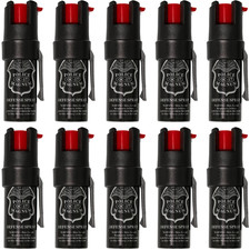 Police Magnum pepper spray bulk self defense security 10 pack 1/2oz Pocket Clips