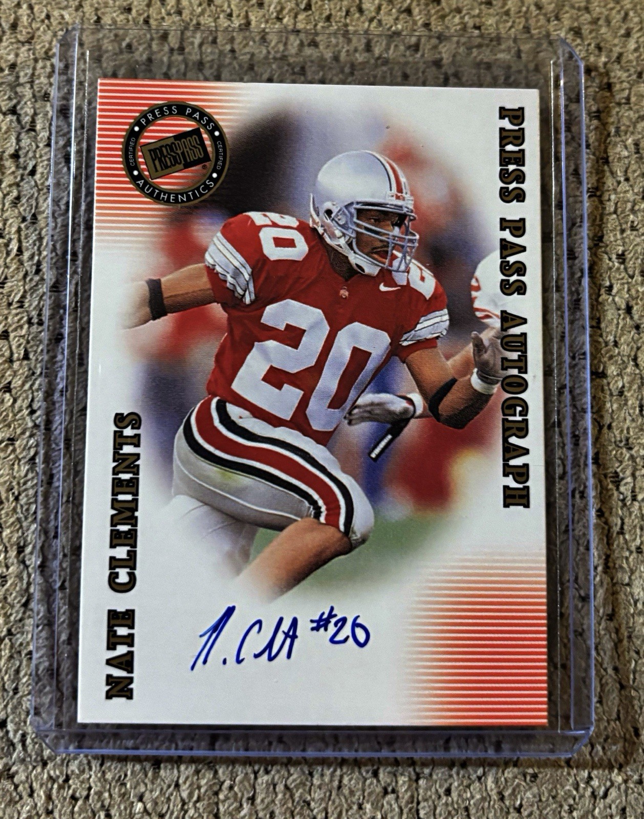 Nate Clements Press Pass Se Autographs # Autographs
