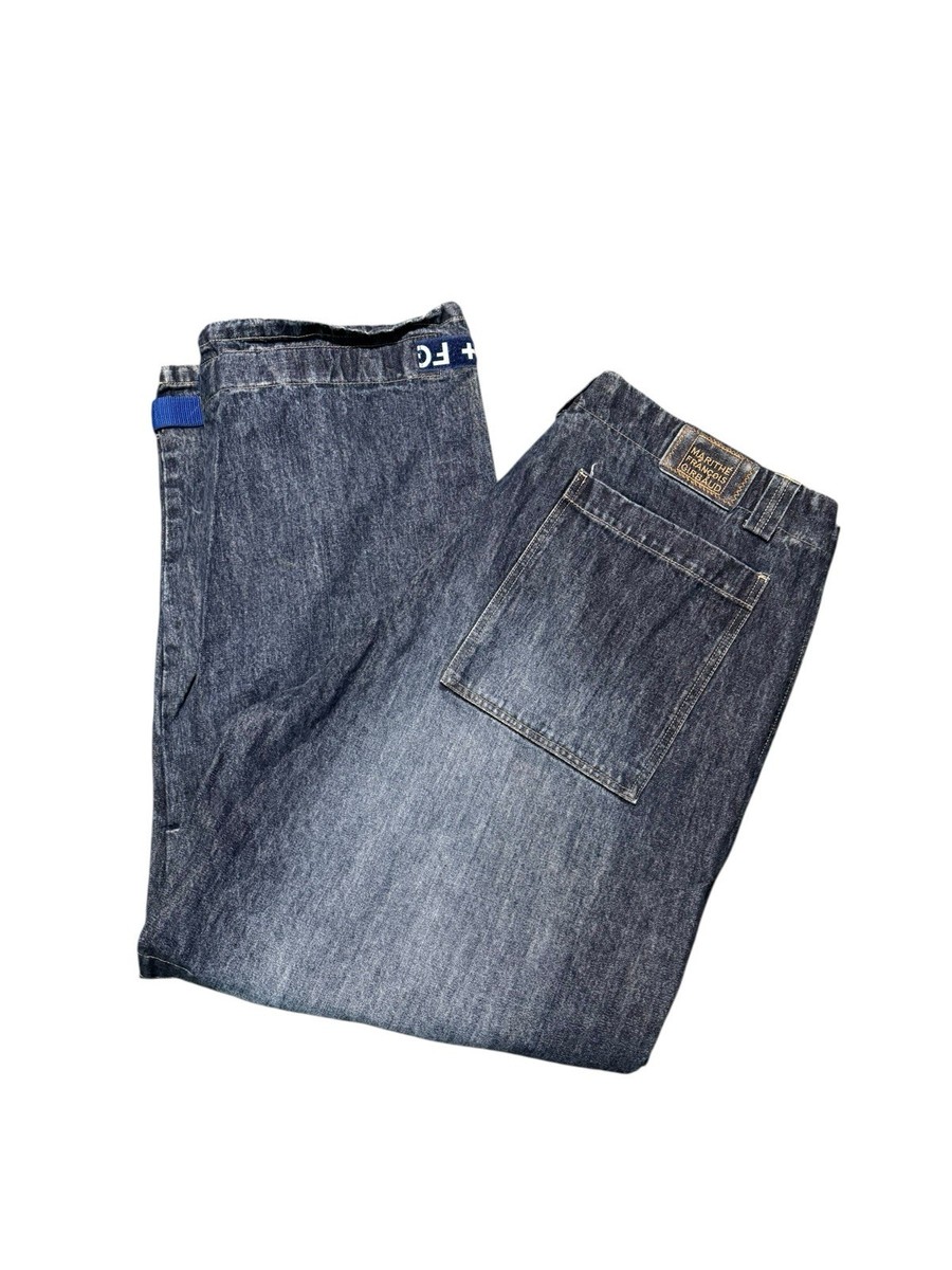 ૮₍ •ᴗ•₎ა♪MARITHE＋FRANCOIS GIRBAUD♡ VTG MARITHE FRANCOIS GIRBAUD Shuttle Strap Jeans 44M Blue Baggy