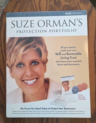 Suze Ormans Protection Portfolio Will Trust Forms NEW Sealed 2002 CD-ROM PC Mac