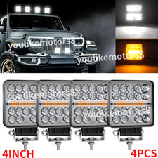 4Pcs Square LED Work Light Pods SPOT Lights Fit for Truck Off Road 4X4 Tractor