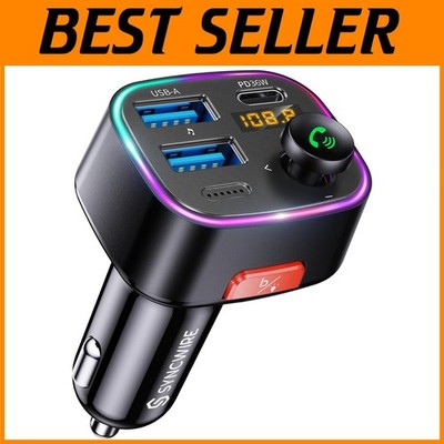 Bluetooth 5.4 Car Adapter with LED Display & Fast Charge*