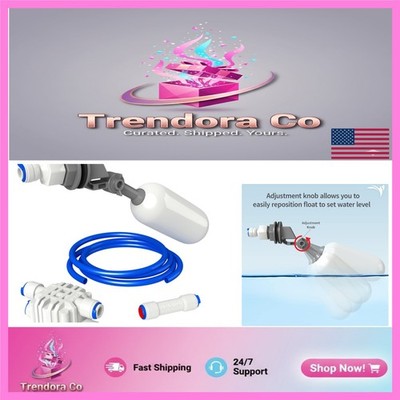 Automatic Water Fill Float Valve Kit for RO Systems - Includes Tubing & Valve