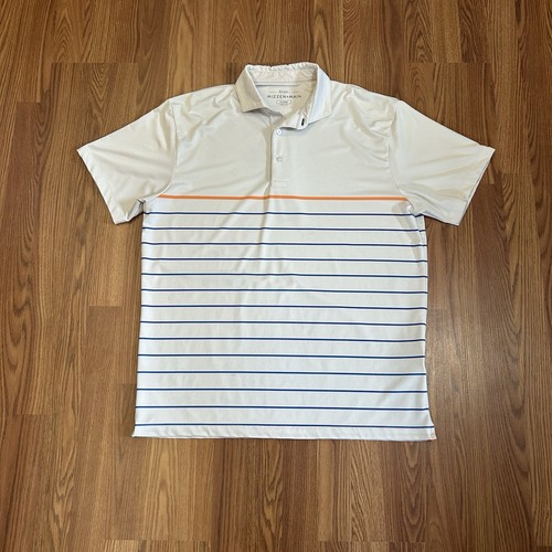 Mizzen + Main Performance Polo Men's XL Short Sleeve Striped Pullover Golf - Picture 1 of 9