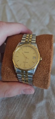 Tissot PR 100 Womens Two Tone Watch Waffle Dial Sapphire Crystal