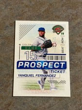 2024 Yanquiel Fernandez Panini Prospect Edition MLB #141 Colorado Rockies