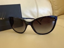 NUOVI OCCHIALI DA SOLE BVLGARI 8132-B 5292/8G blu sfumato montature autentiche 55-18