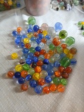 Lot of 80 Vintage CAT'S EYE Marbles - USED Good Condition From Marble Dig Lot 9