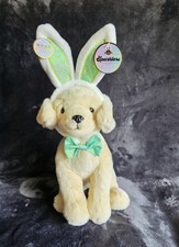 New FAO Schwarz 12" Cheers Labrador dog Plush with bunny ears removable headband