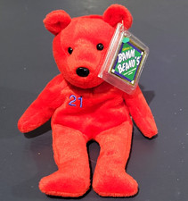 Salvino's Bamm Beanos Sammy Sosa 21 Red Bear Beanbag Plush 1998