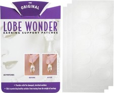 Original Earring Support Patches 60 Pack Clear Latex-Free Lobe Lifter