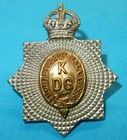 WW2 ERA KINGS DRAGOON GUARDS BRITISH MILITARY CAP BADGE 2 LUGS WORLD WAR II