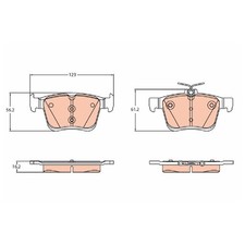 Satz Bremsbeläge Bremsklötze hinten für VW Jetta 7 BU3 T ROC A11 AC7 24493423