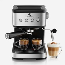 SUPERLEX 15 Bar Espresso & Cappuccino Coffee Machine with Milk Frother 1.5L Tank