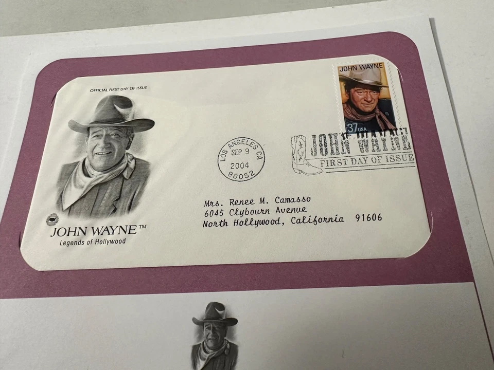 JOHN WAYNE Legends of Hollywood Postal Commemorative Society FDC - Sept 9, 2004! - Image 2 of 4