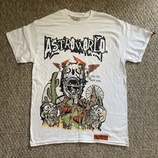 Brand X Astroworld T Shirt Mens Medium White Travis Scott Wish You Were Here Art