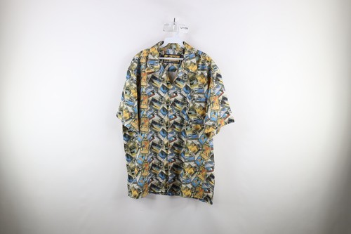 Vtg Jimmy Buffett Margaritaville Mens XL All Over Print Hawaiian Button Shirt