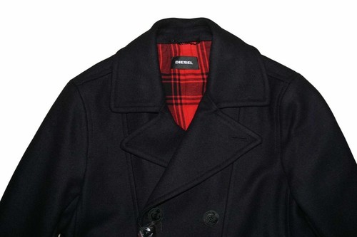 €399 DIESEL W-BANFF Jacket Men's Wool Blend Winter Double Breasted Pea Coat XL - Picture 7 of 12