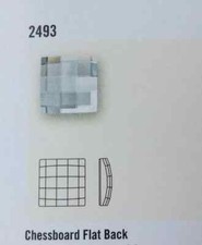 Swarovski Crystal 2493 Chessboard Square Flatback 8mm Crystal Foiled 432pcs