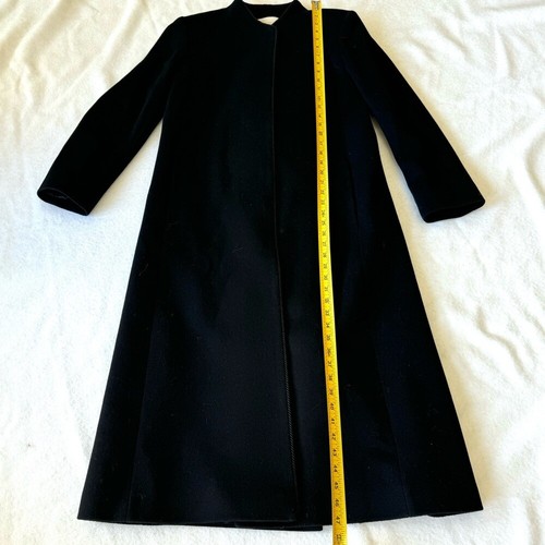 Fleurette Loro Piana schwarz City klassischer Wollmantel/Trench Größe 10P - Bild 8 von 13