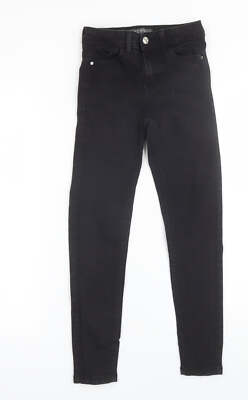 Denim Co Damen schwarz Baumwollmischung Skinny Jeans Größe 6 L24