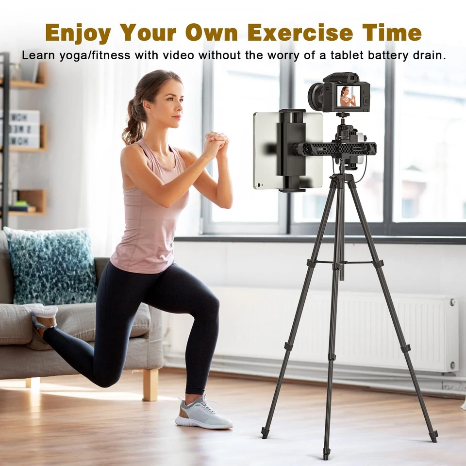 Tablet Halterung Stativ iPad Stativ Halterung Höhenverstellbar bis 62.99" mit... - Bild 2 von 4