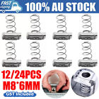 <!--F#f_0-->UP 24Pcs M8 x 6mm Unistrut Type Zinc Plated Long Spring Channel Nuts D Tools AU<!--F/-->