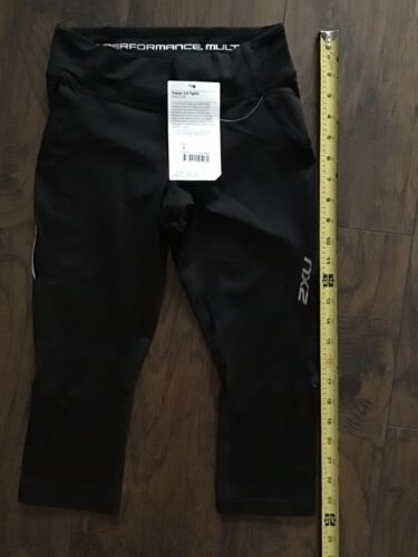 2XU Trainer 3/4 Tights Size Small Women's Black WR2529b NWT E3 - Picture 7 of 8