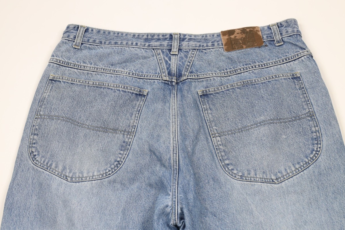 MarithéFrançoisGirbaud XStitchDenimPants Vintage Marithe Francois Girbaud Baggy Wide Jeans 44M Red