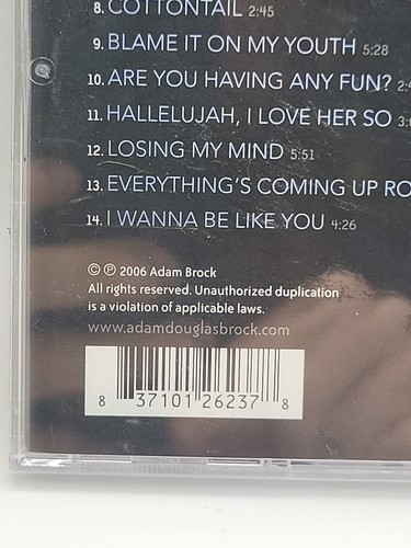 Adam Brock- All Jazzed Up Cd (2006 Adam Brock) - Picture 5 of 5