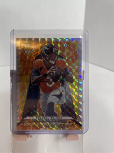 2022 Panini Mosaic Russell Wilson Straight Fire Mosaic Prizm #SF-6 CGC 9 Broncos