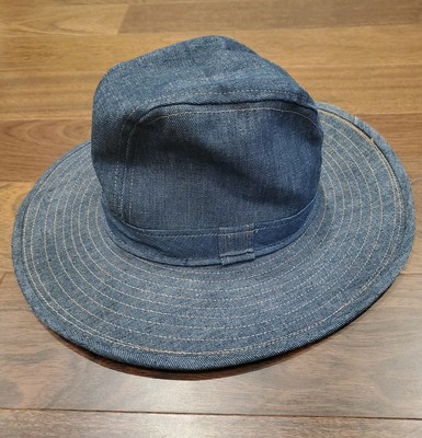 denim fedora hat