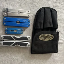 Lot Of 4 Multi Tool Pliers Knife Screwdrivers Sheffield Ozark Trail Great Neck