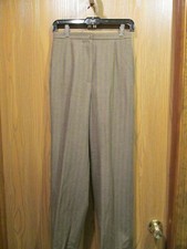 Carlisle Women's Brown Pin Striped Lined Wool Pants Size 4