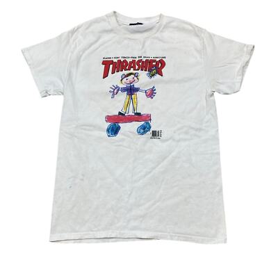 Thrasher Magazine Kid Cover Kurt Cobain T Shirt Men's S Y2K Skater