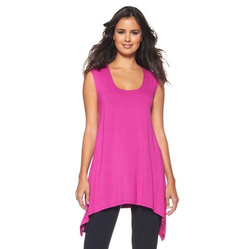 Liz Lange Sleeveless Drapey Top 158825-MJ (Fuchsia, XL) - Picture 4 of 4