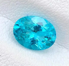 8.79 Ct Natural Paraiba Tourmaline Greenish Neon Blue Oval Cut Loose Gemstone