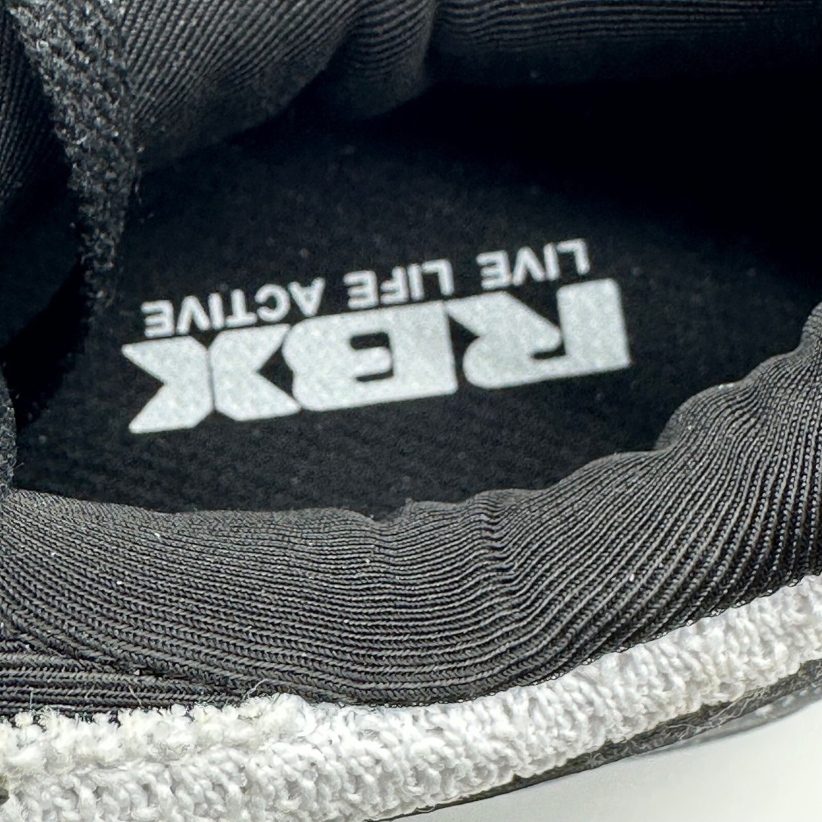 RBX Splatter White & Black LowTop Athletic Running Sneakers