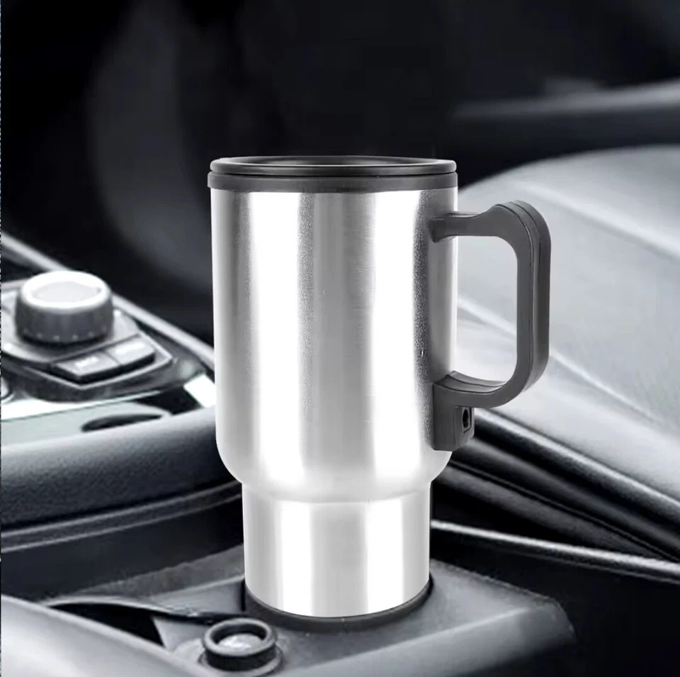 Premium 12V Stainless Steel Car Cup | Heated Travel Mug for Vehicles - Image 4 of 4