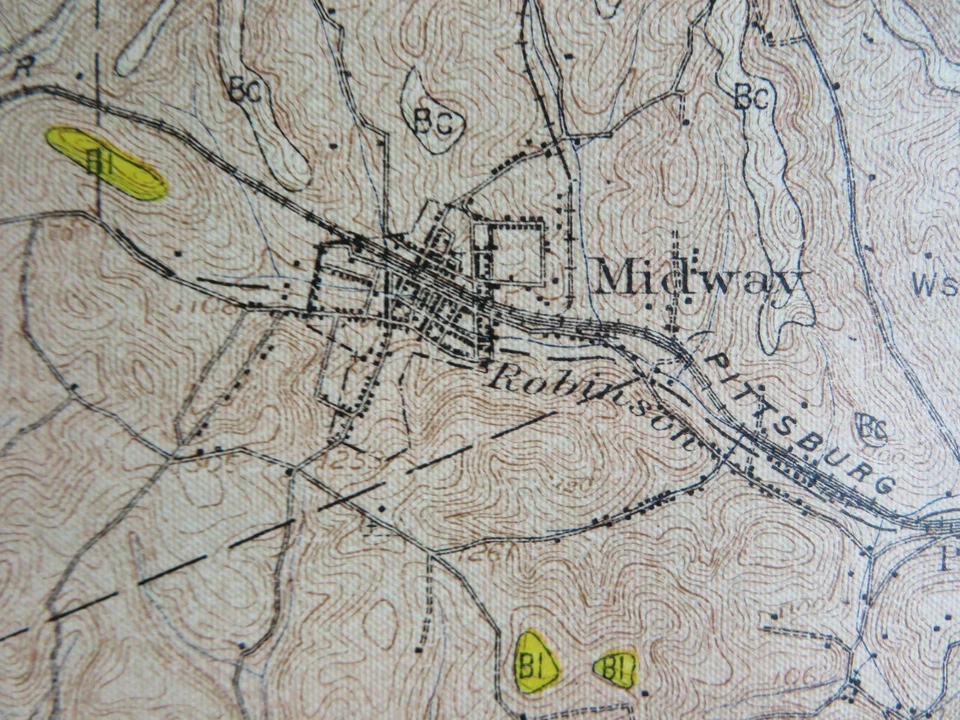 1910 Antique Color Map Washington County Pennsylvania Bishop Bulger 36X29 #0418 - Image 4 of 4